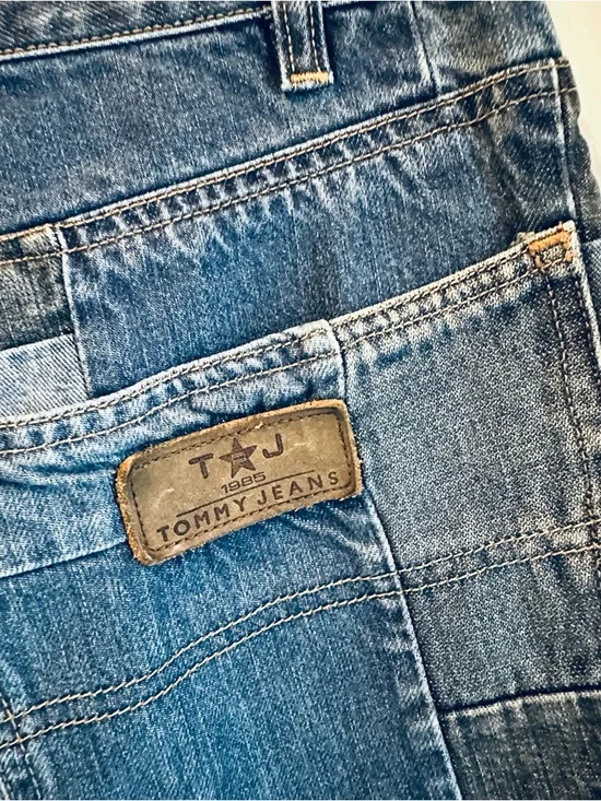 Vintage Y2K Tommy Hilfiger Patchwork Bootcut Jeans - Picture 8 of 9